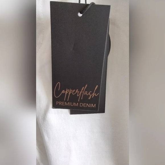 Copper Flash Womens 16W Curvy Ankle Skinny White Premium Denim (TINY FLAW) - Picture 8 of 12